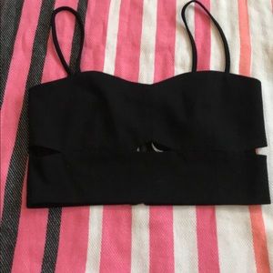 Papaya Black Crop Top
